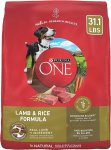 Purina ONE Dry Dog Food Lamb and Rice Formula - 31.1 lb. Bag#AdoptAShelterDogMonth