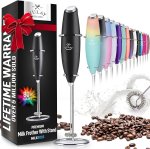 Zulay Powerful Milk Frother Handheld Foam Maker for Lattes - Whisk Drink Mixer for Coffee, Mini Foamer for Cappuccino, Frappe, Matcha, Hot Chocolate by Milk Boss
#NationalFrappeDay