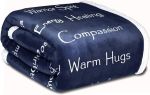 WOLF CREEK BLANKET, Compassion Blanket : Strength Courage Super Soft Warm Hugs, Get Well Gift Blanket Healing Thoughts Positive Energy Love & Hope & Fluffy Comfort (50 x 65 Navy Blue)#NationalHuggingDay