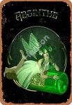 Absinthe Tin Sign Wall Metal Retro Craft Art Painting Iron Plate Office Garden Living Room Decoration Warning Poster 12x8 Inches#NationalAbsintheDay