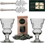 Premium Absinthe Spoons Glasses Set | 2x Absinthe Glasses | 2x Absinthe Spoons | 1x Absinthe Sugar Cubes | 1x Drinking instructions card for the Absinthe ritual#NationalAbsintheDay