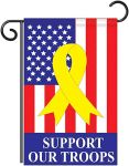 Support Our Troops Garden Flag Home Decor Armed Forces Military Service All Branches Honor Decorations Veteran Official Applique Stitched Tapestry Wall American Memorabilia Banner Remembrance Retire Outdoor Memorial Veteran Gifts
#SupremeSacrificeDay