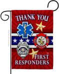 First Responders Garden Flag - Armed Forces Service All Branches Support Honor United State American Military Veteran Official - House Banner Small Yard Gift Double-Sided Made in USA 13 X 18.5#SupremeSacrificeDay